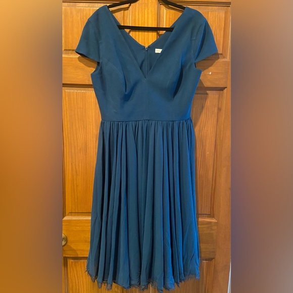 NWOT! Dress the Population Sz xl Corey Chiffon fit & Flare cocktail dress
